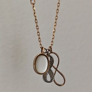 Elegant Signed Swarovski Duo Infinity  Necklace